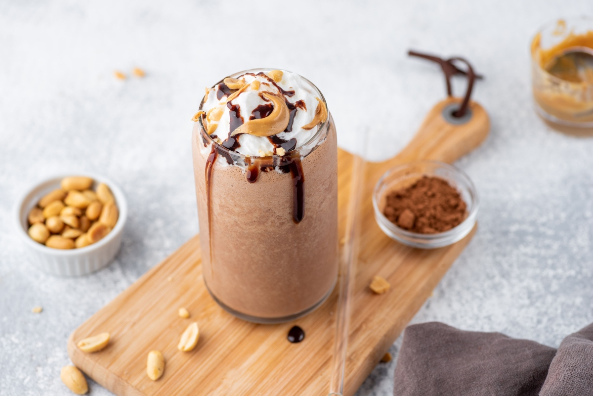 The Easiest Peanut Butter Chocolate Keto Milkshake